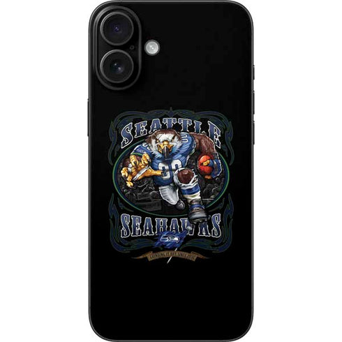 Liquid Blue NFL Seattle Seahawks Running Back iPhone 16 Plus Skin