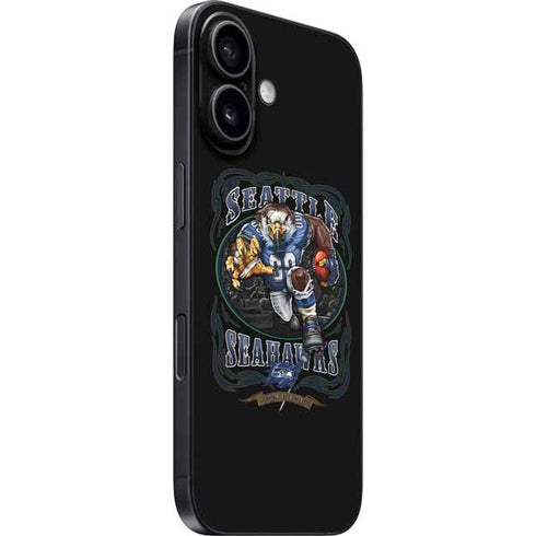 Liquid Blue NFL Seattle Seahawks Running Back iPhone 16 Plus Skin