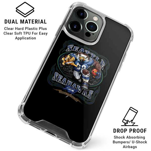 Liquid Blue NFL Seattle Seahawks Running Back iPhone 16 Pro Clear Case
