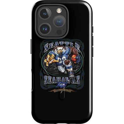 Liquid Blue NFL Seattle Seahawks Running Back iPhone 16 Pro Max Magsafe Impact Case