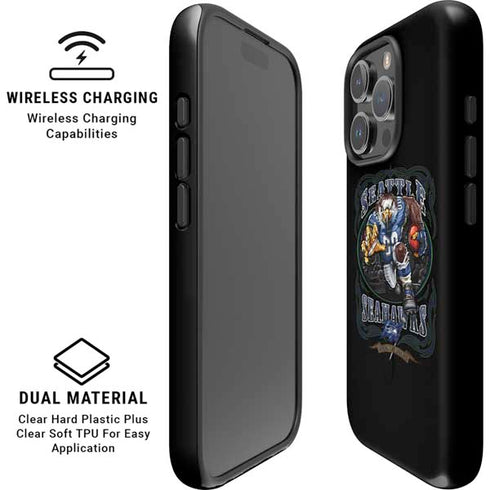 Liquid Blue NFL Seattle Seahawks Running Back iPhone 16 Pro Max Magsafe Impact Case