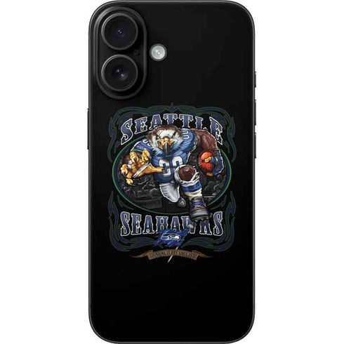 Liquid Blue NFL Seattle Seahawks Running Back iPhone 16 Skin