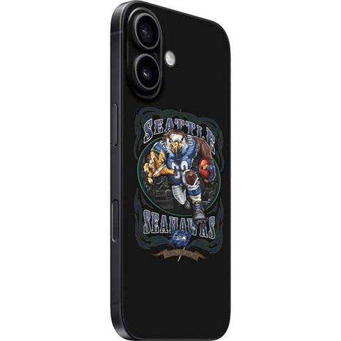 Liquid Blue NFL Seattle Seahawks Running Back iPhone 16 Skin