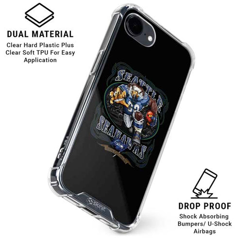 Liquid Blue NFL Seattle Seahawks Running Back iPhone 16e Clear Case