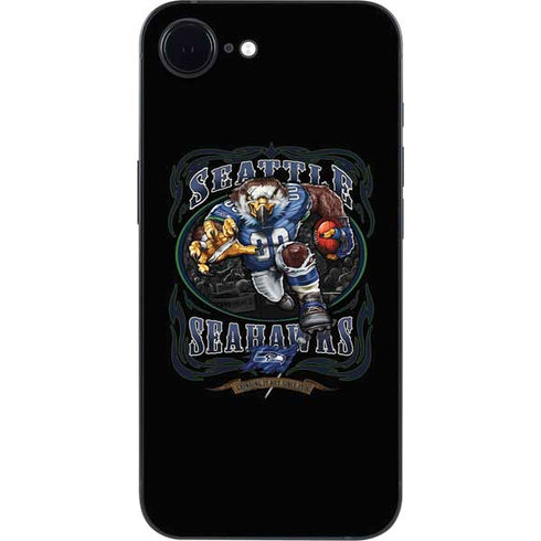 Liquid Blue NFL Seattle Seahawks Running Back iPhone 16e Skin