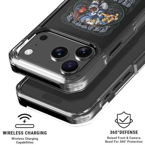 Liquid Blue NFL Seattle Seahawks Running Back iPhone 18 Pro Clear Case