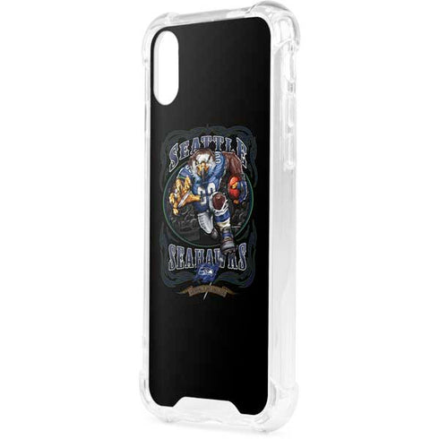 Liquid Blue NFL Seattle Seahawks Running Back iPhone XS Clear Case