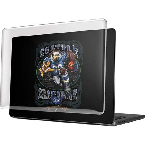 Liquid Blue NFL Seattle Seahawks Running Back MacBook Pro 14in (2021-24) Case plus Skin