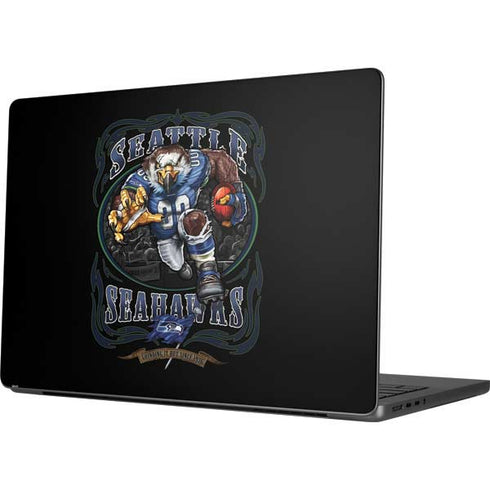 Liquid Blue NFL Seattle Seahawks Running Back Apple MacBook Pro 14-inch Skin