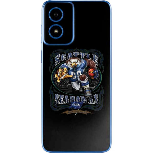 Liquid Blue NFL Seattle Seahawks Running Back Moto G Play 4G (2024) Skin