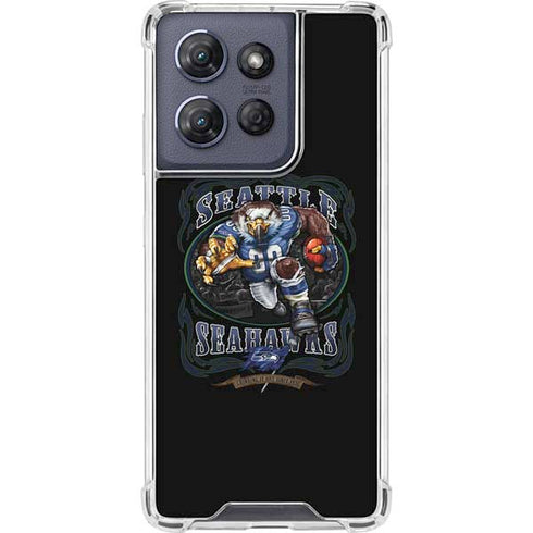 Liquid Blue NFL Seattle Seahawks Running Back Moto G Play 5G (2025) Clear Case