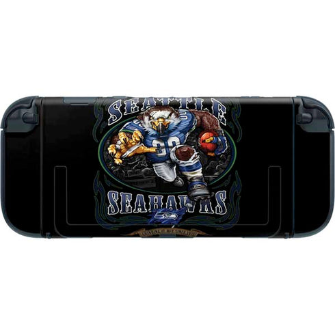 Liquid Blue NFL Seattle Seahawks Running Back Nintendo Switch 2 (2025) with Joy-Con Skin