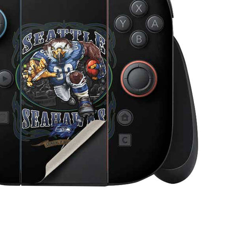 Liquid Blue NFL Seattle Seahawks Running Back Nintendo Switch 2 (2025) Joy-Con Controller Skin