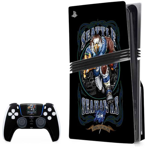 Liquid Blue NFL Seattle Seahawks Running Back PlayStation PS5 Skins