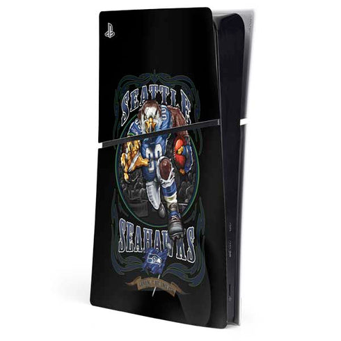 Liquid Blue NFL Seattle Seahawks Running Back PS5 Slim Digital Edition Console Skin