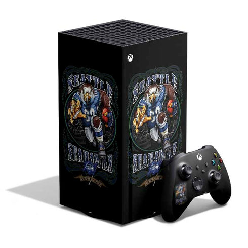 Liquid Blue NFL Seattle Seahawks Running Back XBox Series X Digital Edition Bundle Skin