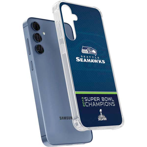 NFL Seattle Seahawks Super Bowl XLVIII Galaxy A55 5G Clear Case