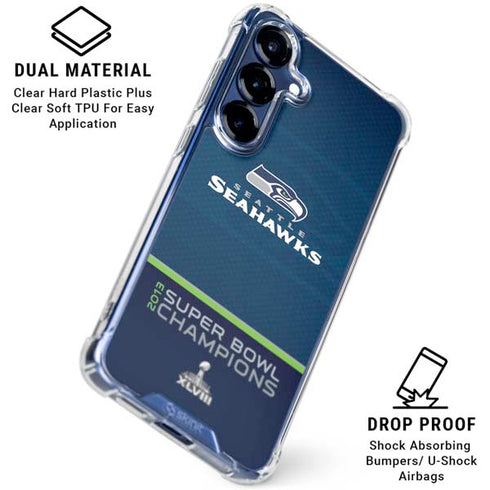 NFL Seattle Seahawks Super Bowl XLVIII Galaxy S25 Plus Clear Case