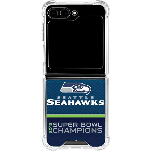 NFL Seattle Seahawks Super Bowl XLVIII Galaxy Z Flip6 Clear Case