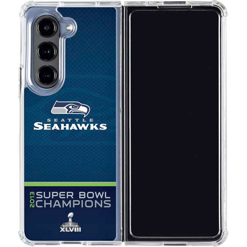 NFL Seattle Seahawks Super Bowl XLVIII Galaxy Z Fold5 5G Clear Case
