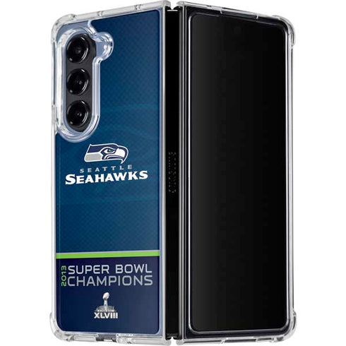 NFL Seattle Seahawks Super Bowl XLVIII Galaxy Z Fold5 5G Clear Case
