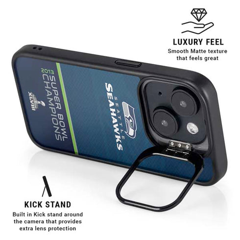 NFL Seattle Seahawks Super Bowl XLVIII iPhone 15 Kickstand Case