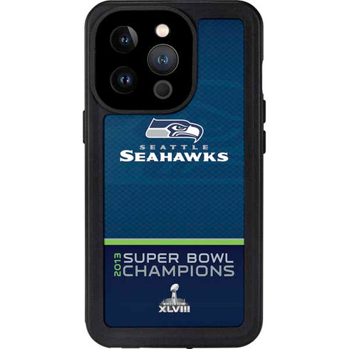 NFL Seattle Seahawks Super Bowl XLVIII iPhone 15 Pro Waterproof Case