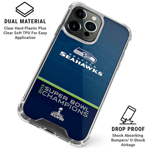 NFL Seattle Seahawks Super Bowl XLVIII iPhone 16 Pro Clear Case