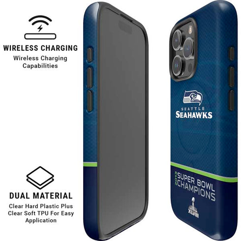 NFL Seattle Seahawks Super Bowl XLVIII iPhone 16 Pro Magsafe Impact Case