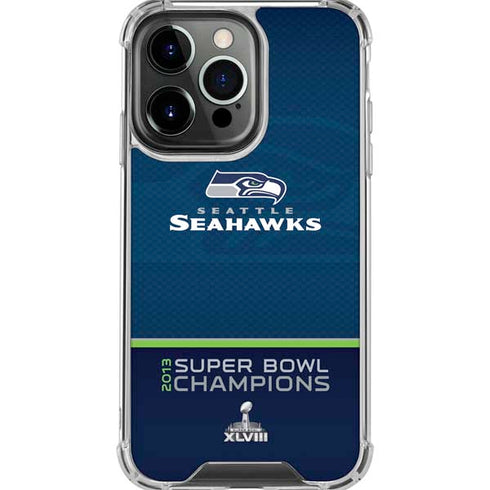 NFL Seattle Seahawks Super Bowl XLVIII iPhone 16 Pro Max Clear Case