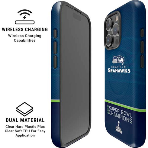 NFL Seattle Seahawks Super Bowl XLVIII iPhone 16 Pro Max Magsafe Impact Case