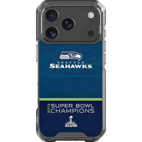 NFL Seattle Seahawks Super Bowl XLVIII iPhone 18 Pro Clear Case