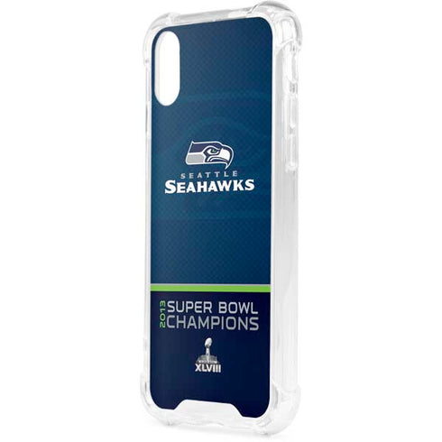 NFL Seattle Seahawks Super Bowl XLVIII iPhone XS Clear Case