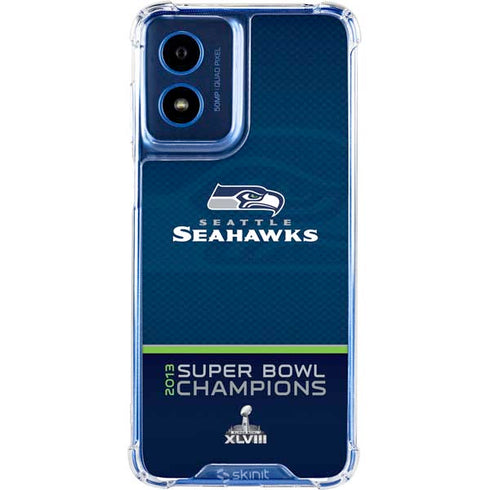 NFL Seattle Seahawks Super Bowl XLVIII Moto G 5G (2024) Clear Case