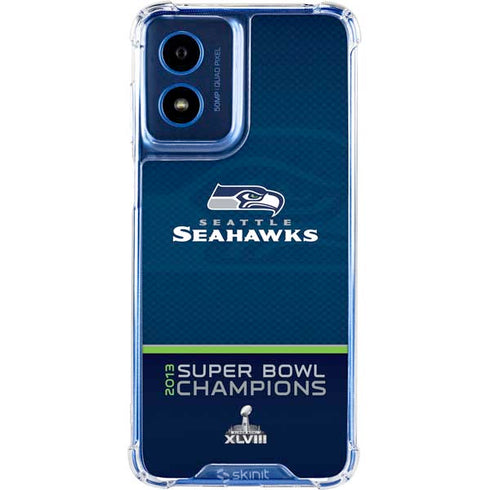 NFL Seattle Seahawks Super Bowl XLVIII Moto G Play 4G (2024) Clear Case