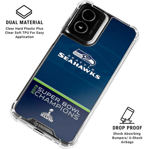 NFL Seattle Seahawks Super Bowl XLVIII Moto G Power 5G (2024) Clear Case