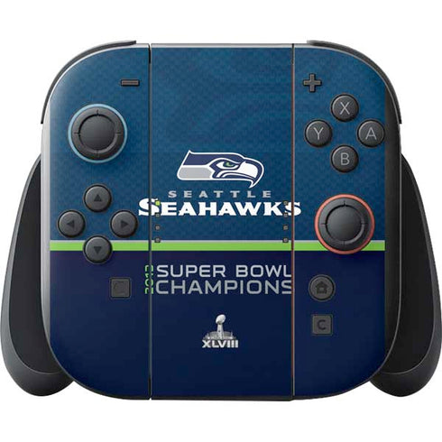 NFL Seattle Seahawks Super Bowl XLVIII Nintendo Switch 2 (2025) with Joy-Con Skin