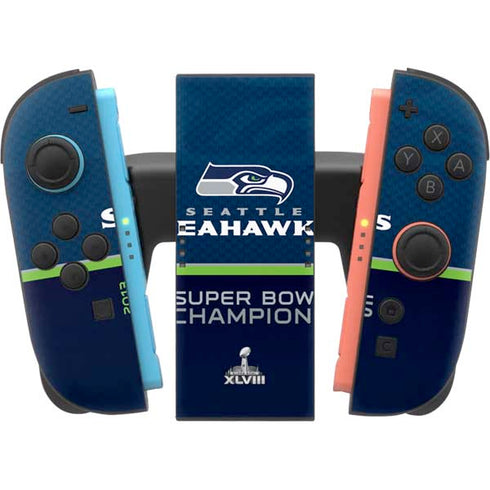 NFL Seattle Seahawks Super Bowl XLVIII Nintendo Switch 2 (2025) Joy-Con Controller Skin