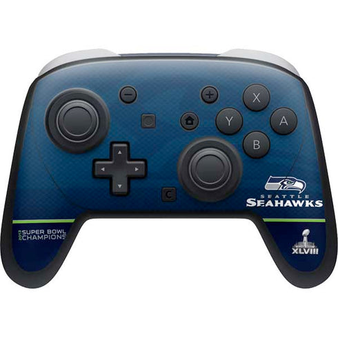 NFL Seattle Seahawks Super Bowl XLVIII Nintendo Switch 2 (2025) Pro Controller Skin