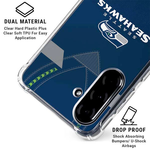 NFL Seattle Seahawks Team Jersey Galaxy A36 5G Clear Case