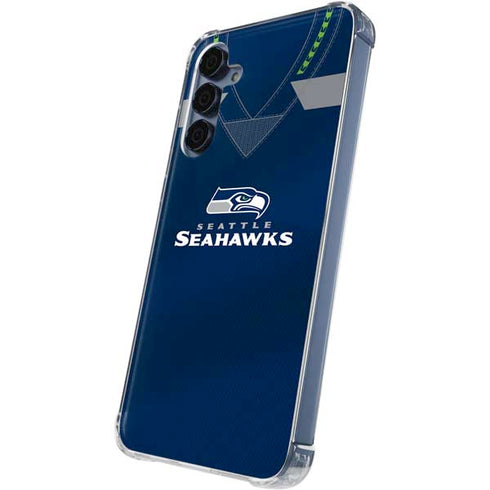 NFL Seattle Seahawks Team Jersey Galaxy A55 5G Clear Case