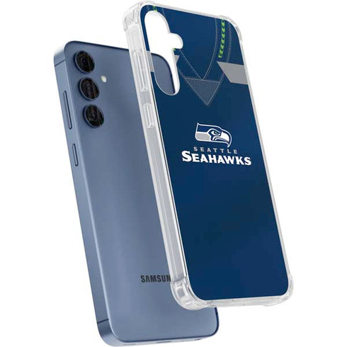 NFL Seattle Seahawks Team Jersey Galaxy A55 5G Clear Case