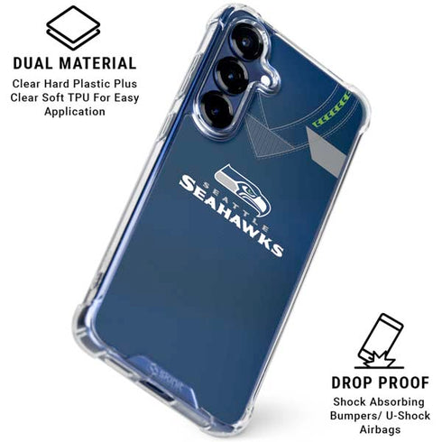 NFL Seattle Seahawks Team Jersey Galaxy S25 Clear Case