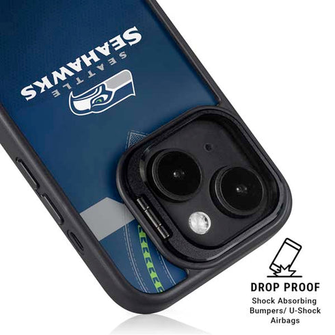NFL Seattle Seahawks Team Jersey iPhone 14 Plus Kickstand Case