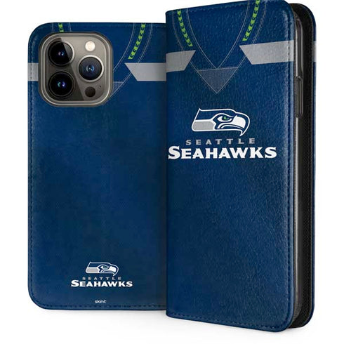NFL Seattle Seahawks Team Jersey iPhone 15 Pro Max Folio Case