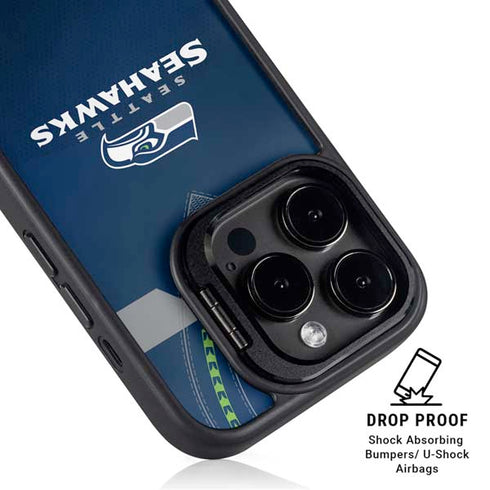 NFL Seattle Seahawks Team Jersey iPhone 15 Pro Max Kickstand Case