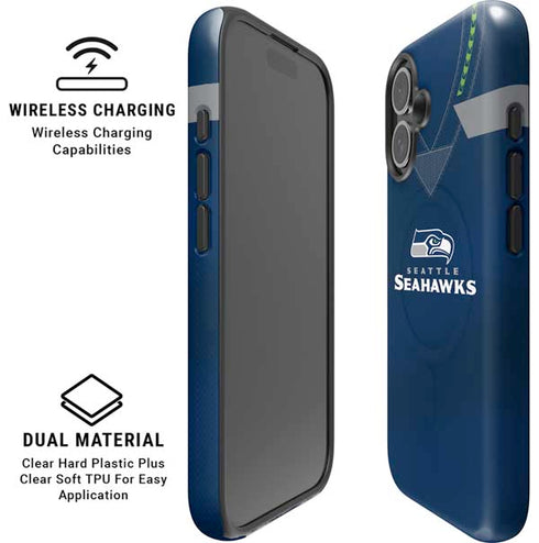 NFL Seattle Seahawks Team Jersey iPhone 16 Magsafe Impact Case