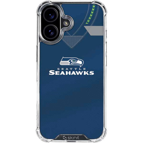 NFL Seattle Seahawks Team Jersey iPhone 16 Plus Clear Case