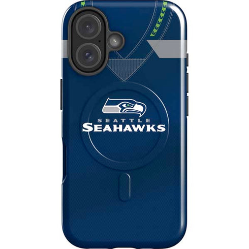 NFL Seattle Seahawks Team Jersey iPhone 16 Plus Magsafe Impact Case