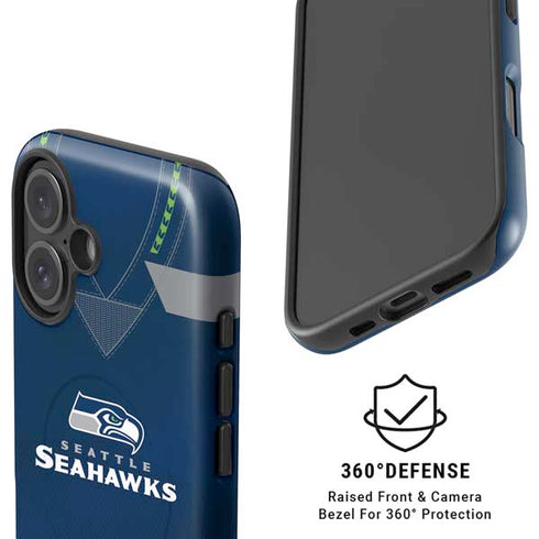 NFL Seattle Seahawks Team Jersey iPhone 16 Plus Magsafe Impact Case